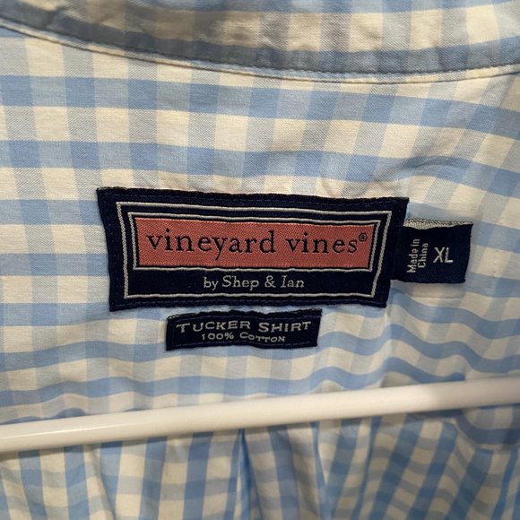 Vineyard Vines Tucker Button Down Shirt - Blue Gingham - Size XL - Picture 3 of 3